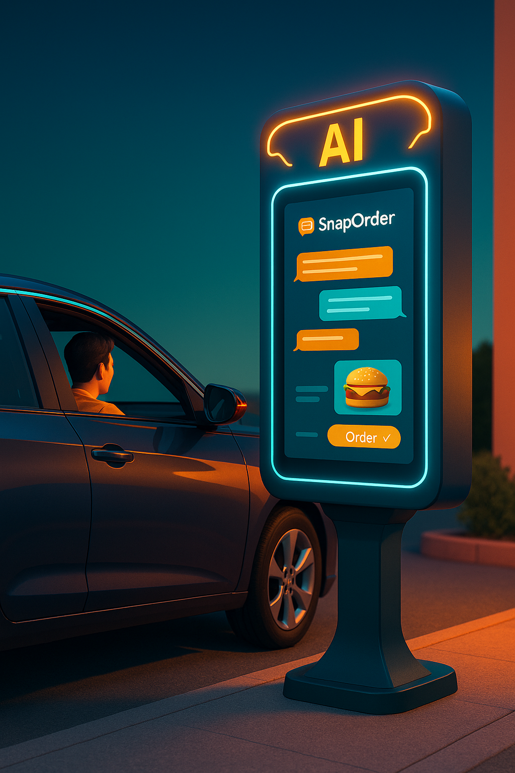 SnapOrder Kiosk in Drive-Thru